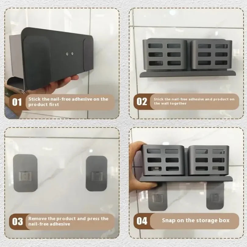 Support de Rangement Salle de Bain Sans Perçage