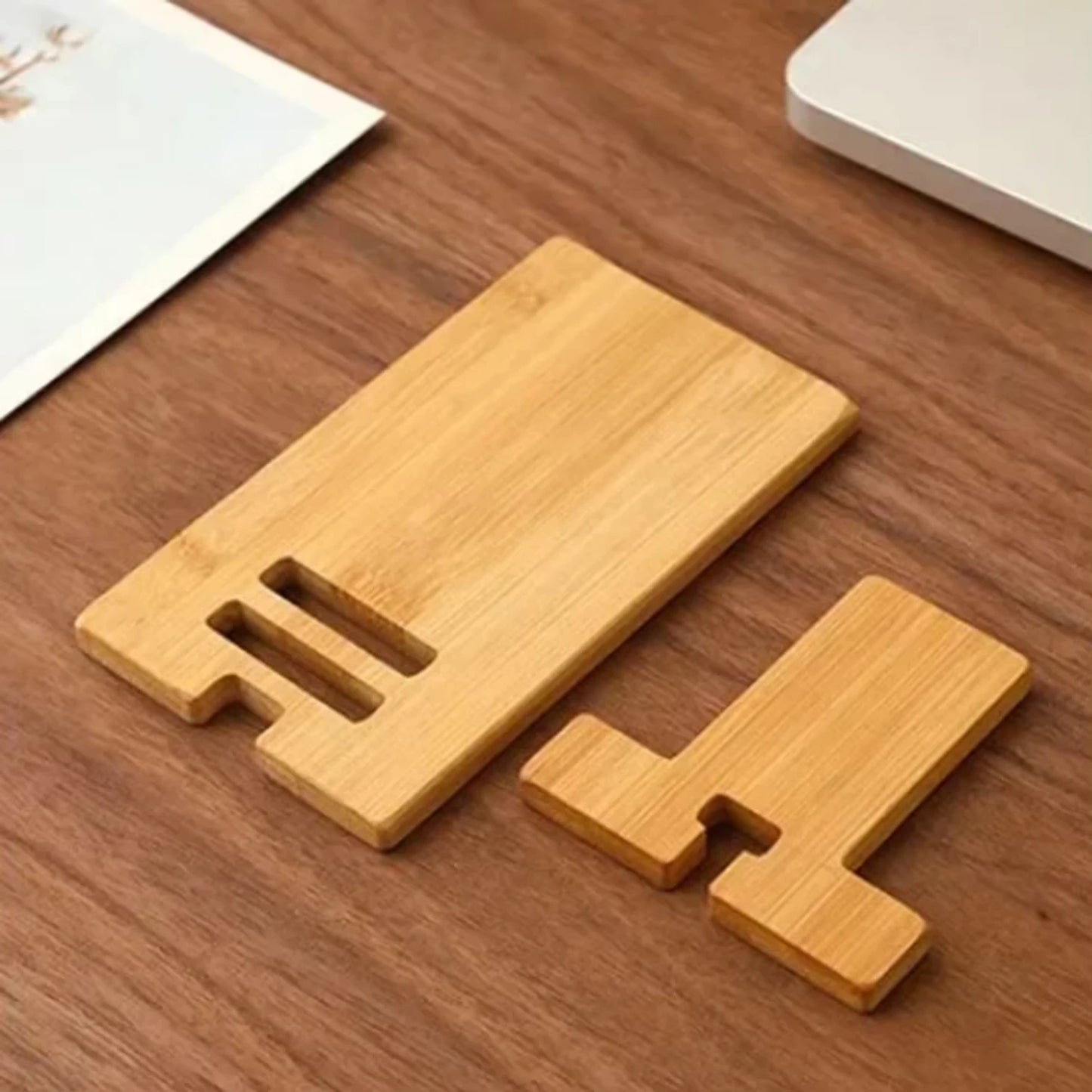 Support Téléphone en Bambou Naturel