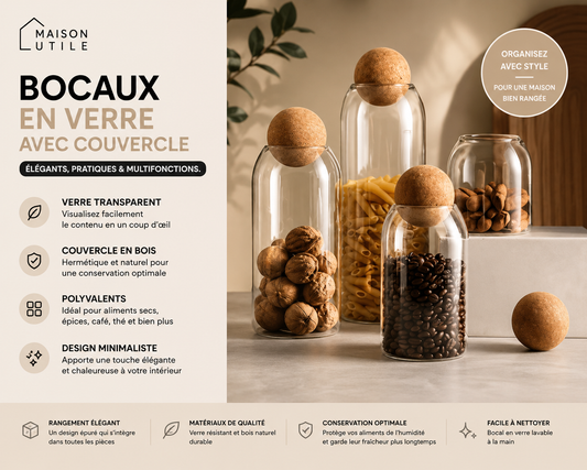 Bocaux de rangement en verre