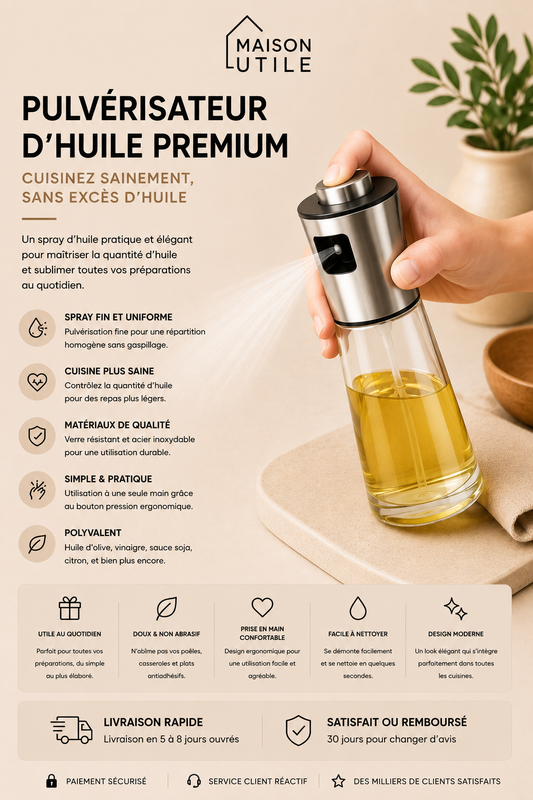 Vaporisateur d'huile en verre premium