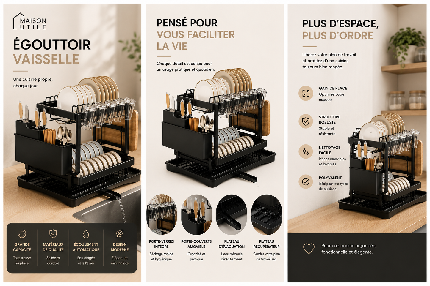 Égouttoir a vaisselle Premium