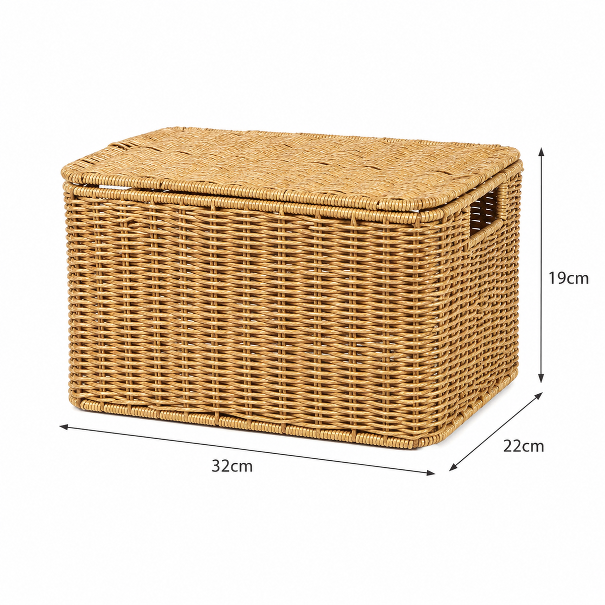 Panier de Rangement en Rotin avec Couvercle – Élégance & Organisation