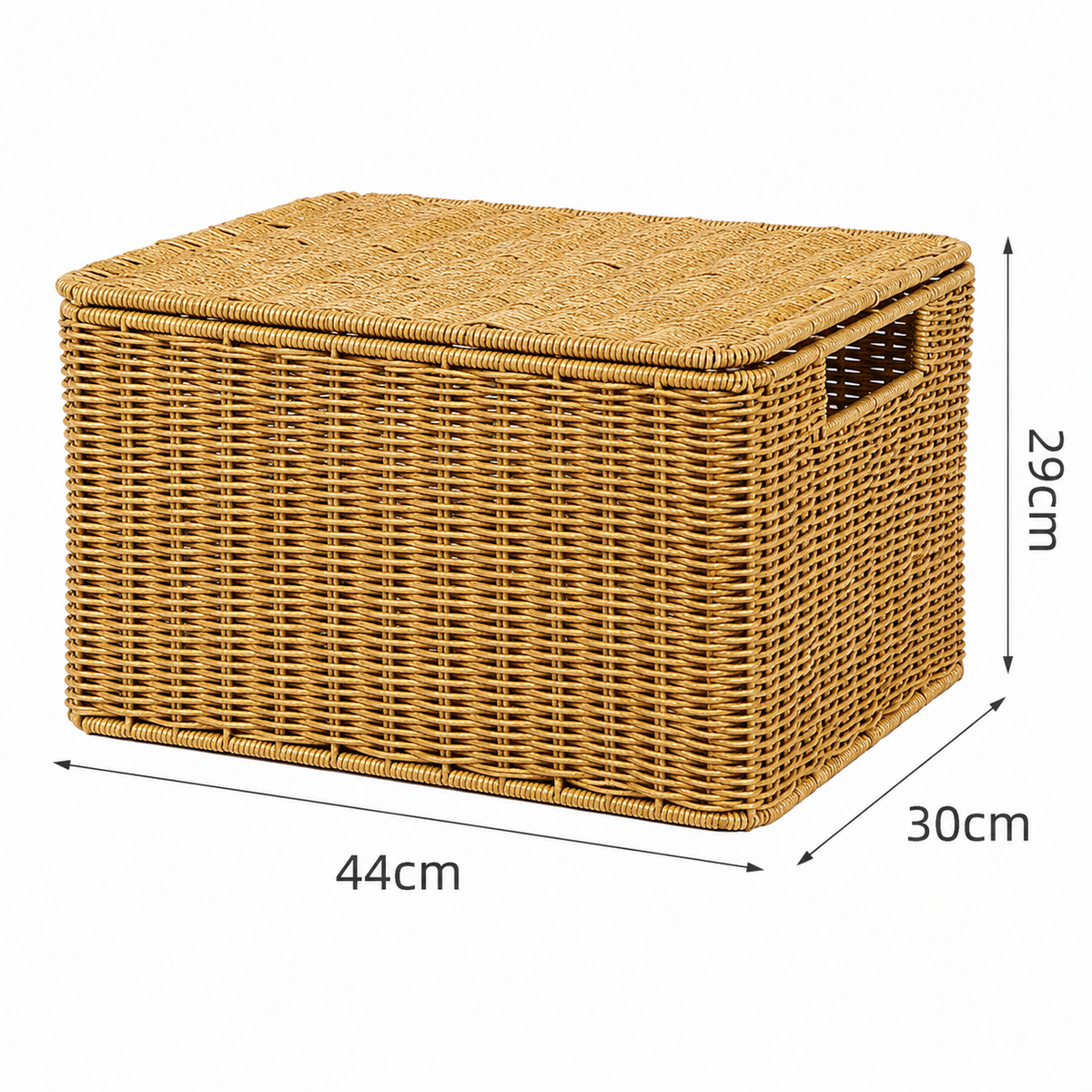 Panier de Rangement en Rotin avec Couvercle – Élégance & Organisation