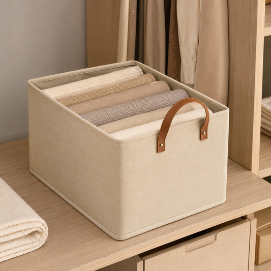 Boîte de rangement pliable en tissu – Dressing & Maison