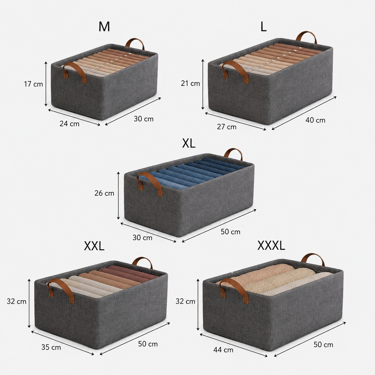 Boîte de rangement pliable en tissu – Dressing & Maison