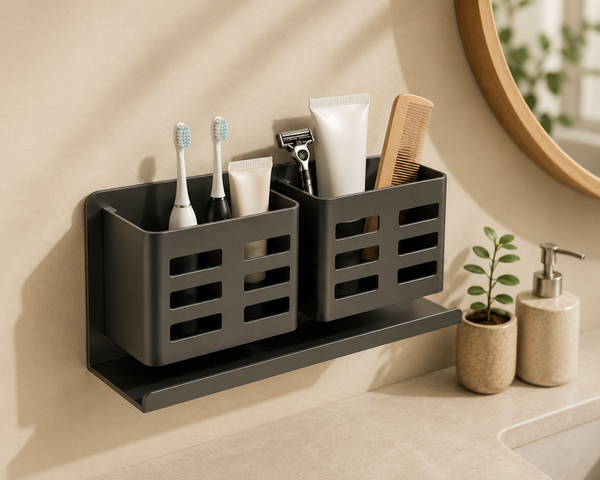 Support Mural Salle de Bain Sans Perçage | Rangement Multifonction