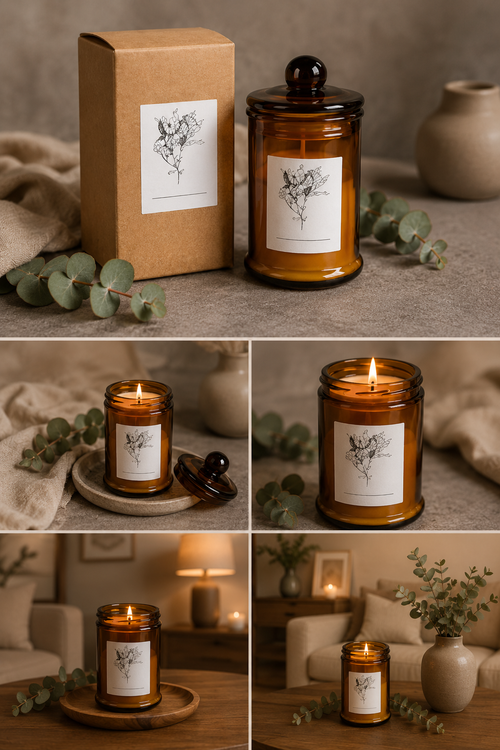 Bougie Parfumée Premium | Ambiance Cosy & Aesthetic