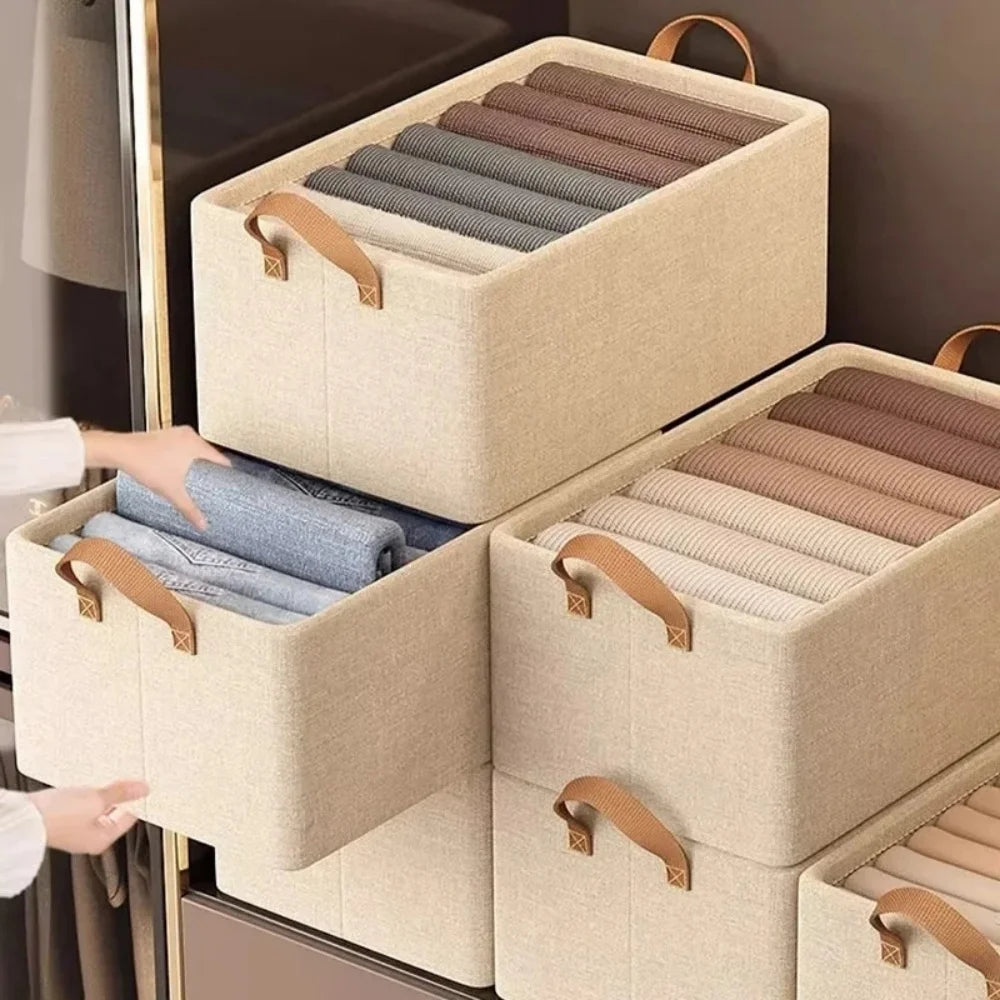 Boîte de rangement pliable en tissu – Dressing & Maison