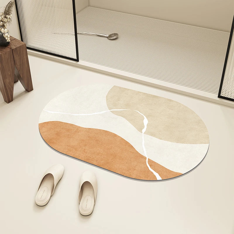 Tapis pour salle de bain Absorbant & Antidérapant – Design Minimaliste