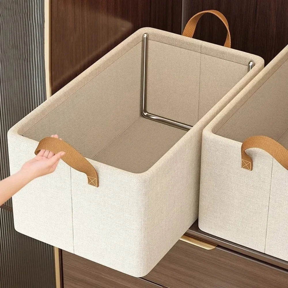 Boîte de rangement pliable en tissu – Dressing & Maison