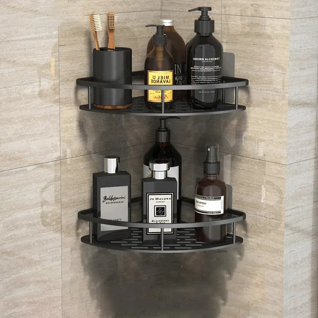 Étagère d’Angle Salle de Bain Sans Perçage