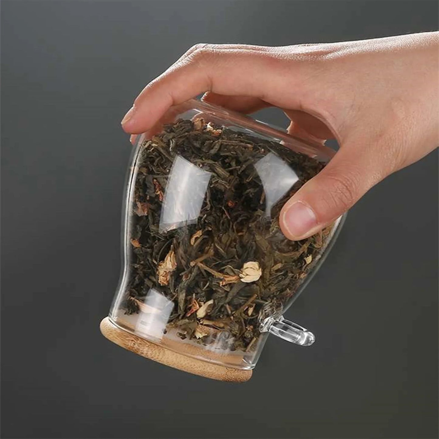 Bocaux de Rangement en Verre & Bambou | Organisation Cuisine Aesthetic