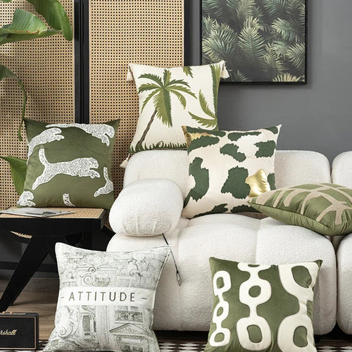 Housses de Coussins Nature – Élégance Tropicale pour Votre Intérieur