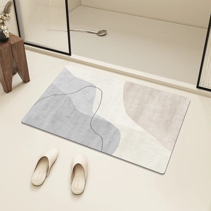 Tapis pour salle de bain Absorbant & Antidérapant – Design Minimaliste
