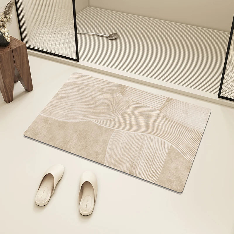 Tapis pour salle de bain Absorbant & Antidérapant – Design Minimaliste