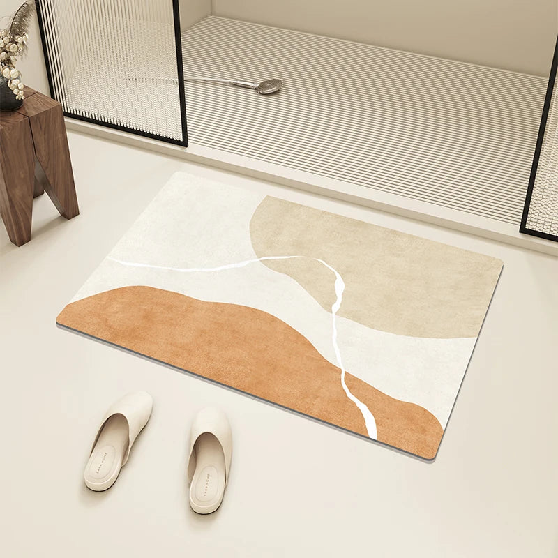 Tapis pour salle de bain Absorbant & Antidérapant – Design Minimaliste