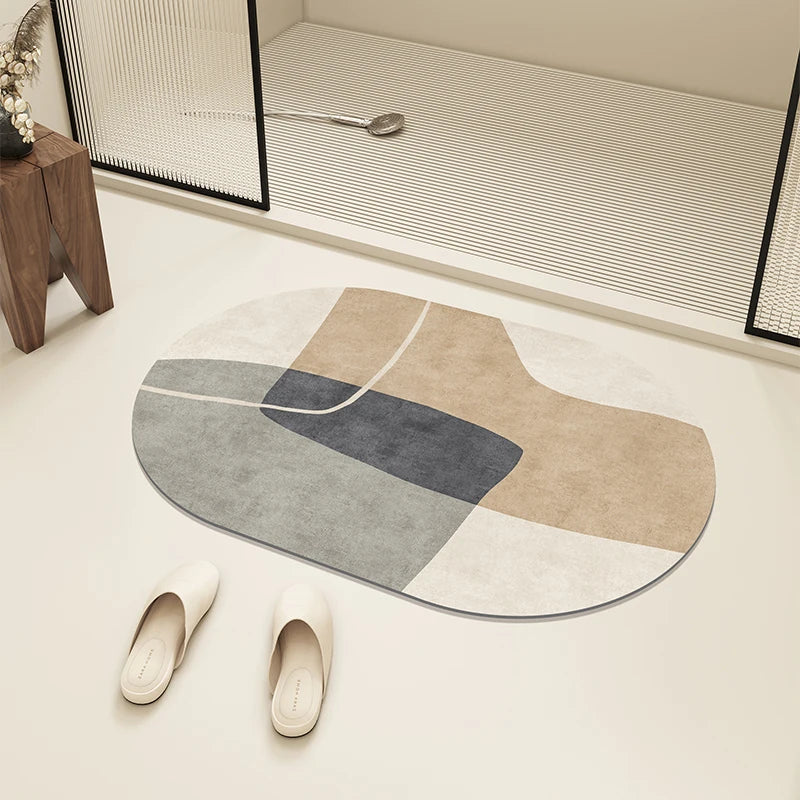 Tapis pour salle de bain Absorbant & Antidérapant – Design Minimaliste