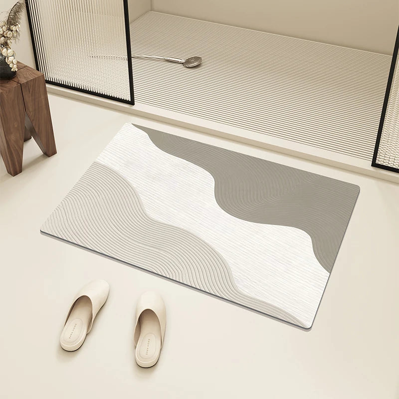 Tapis pour salle de bain Absorbant & Antidérapant – Design Minimaliste