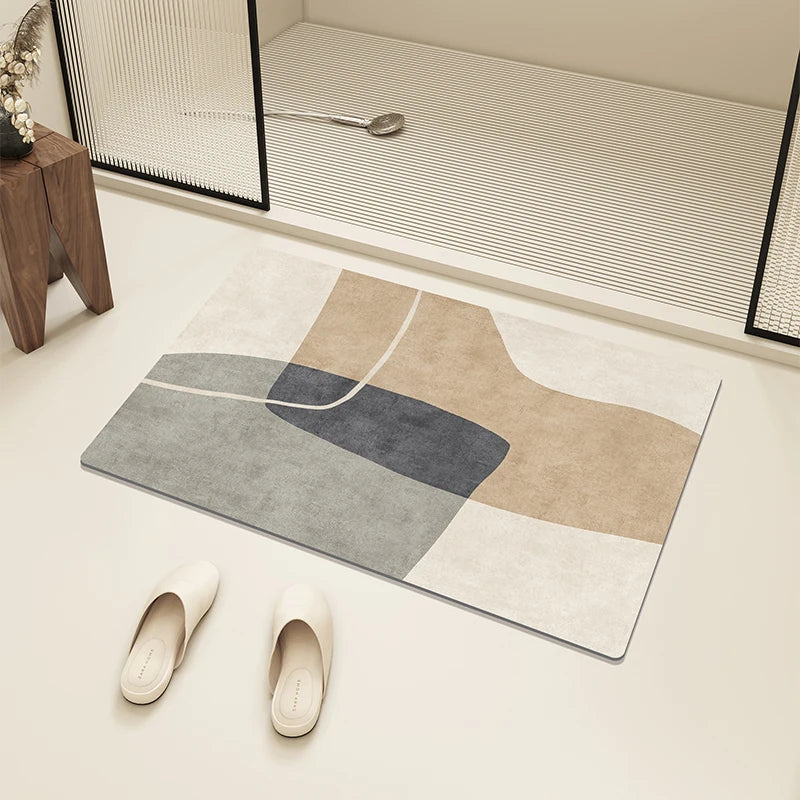 Tapis pour salle de bain Absorbant & Antidérapant – Design Minimaliste