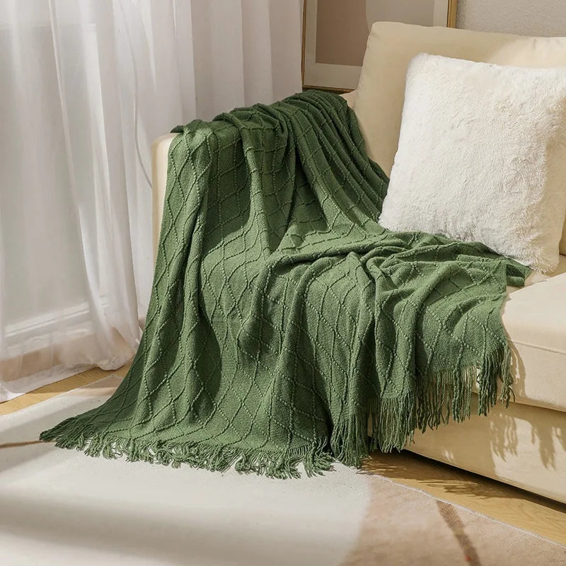 Plaid Vert Premium – Douceur & Élégance pour Votre Intérieur