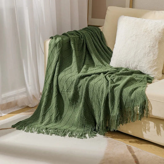 Plaid Vert Premium – Douceur & Élégance pour Votre Intérieur