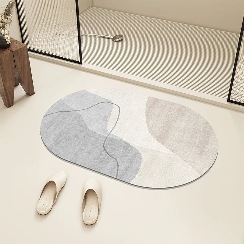 Tapis pour salle de bain Absorbant & Antidérapant – Design Minimaliste