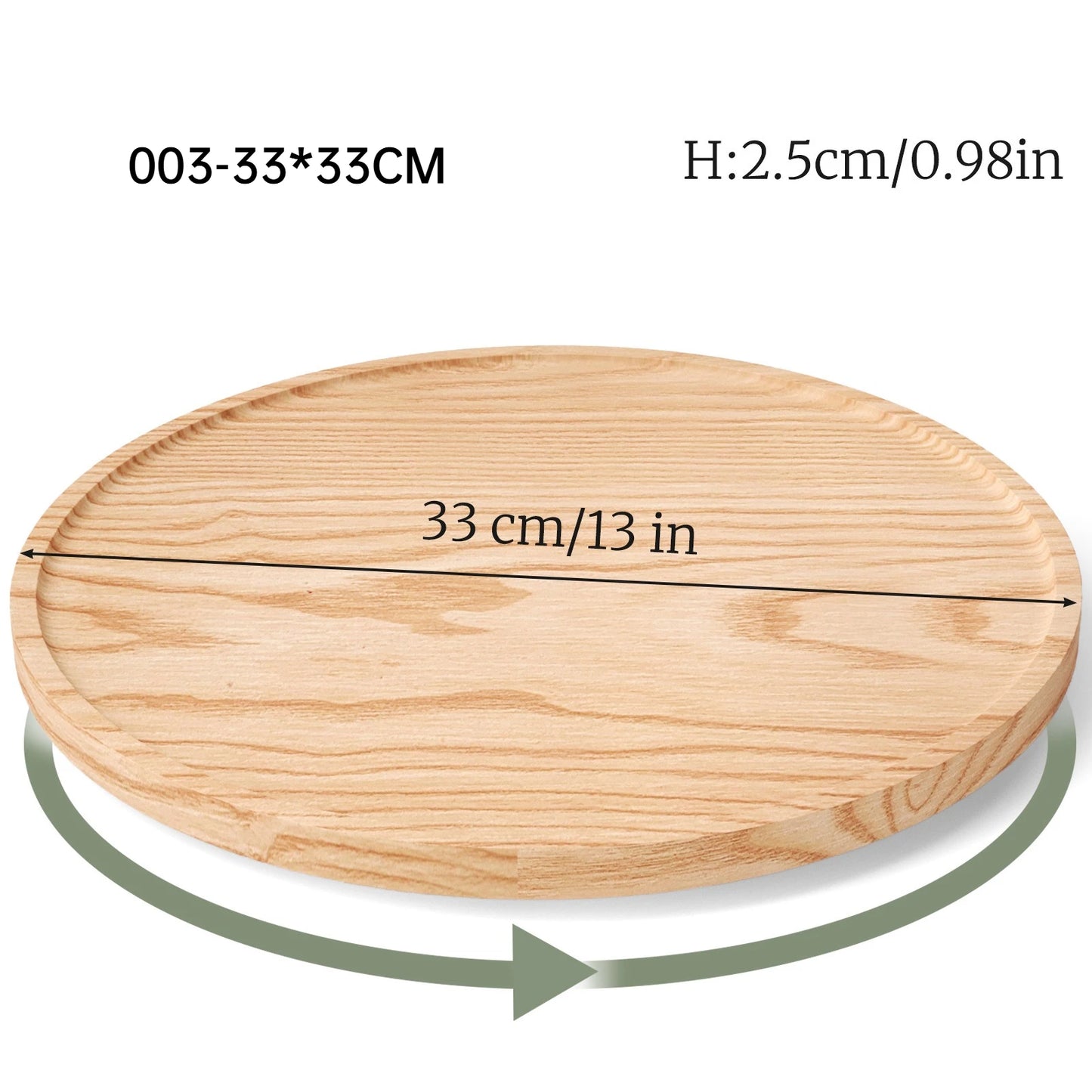 Plateau rotatif en bambou