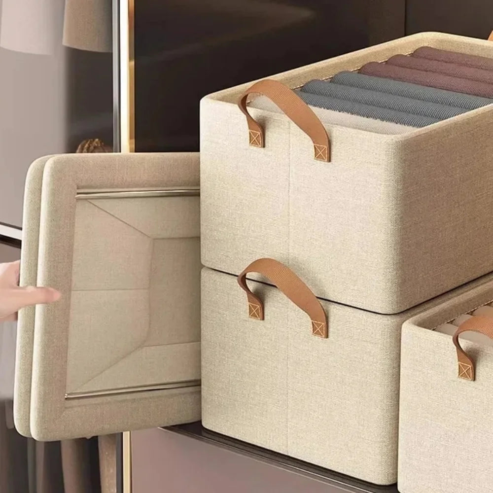 Boîte de rangement pliable en tissu – Dressing & Maison