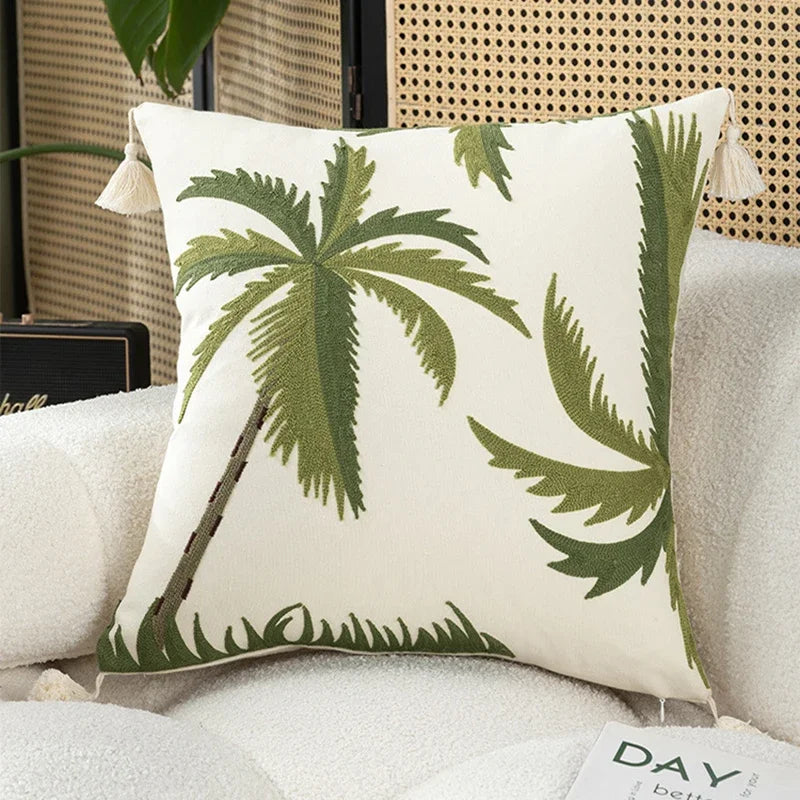 Housses de Coussins Nature – Élégance Tropicale pour Votre Intérieur