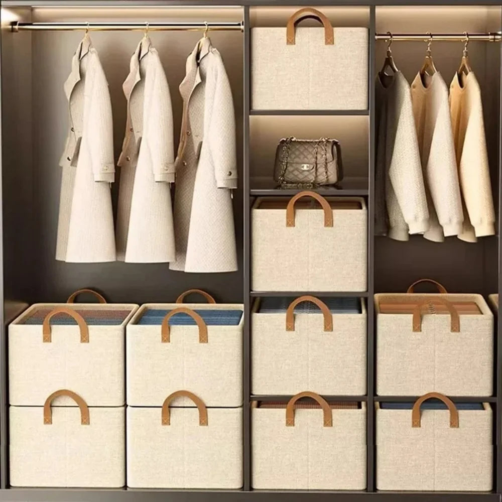 Boîte de rangement pliable en tissu – Dressing & Maison