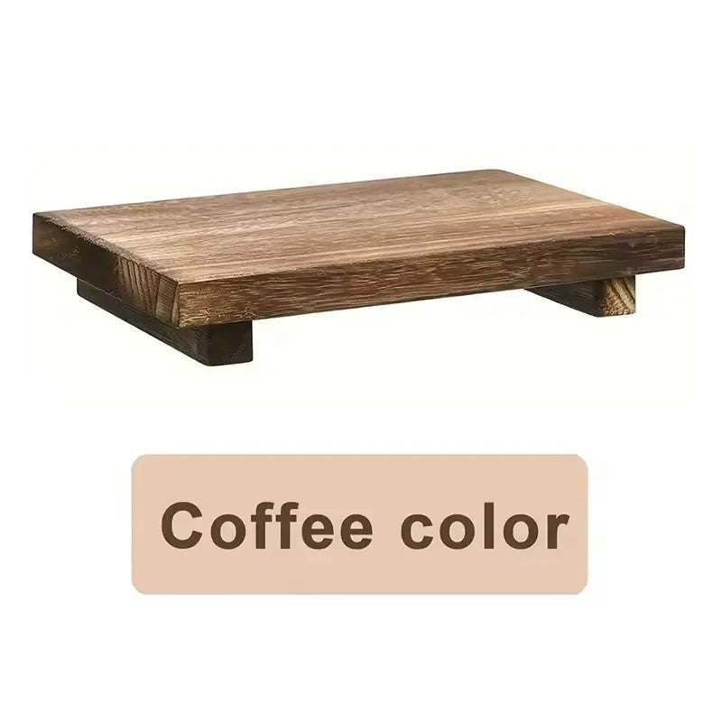 Plateau Décoratif en Bois Minimaliste | Support Élégant Salle de Bain & Maison
