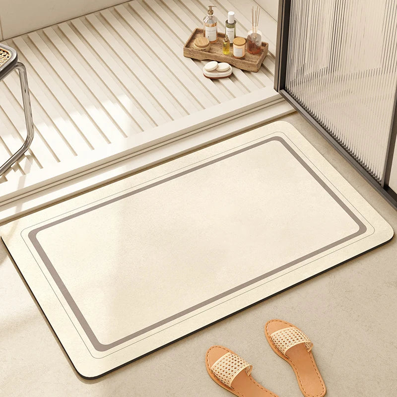 Tapis pour salle de bain Absorbant & Antidérapant – Design Minimaliste