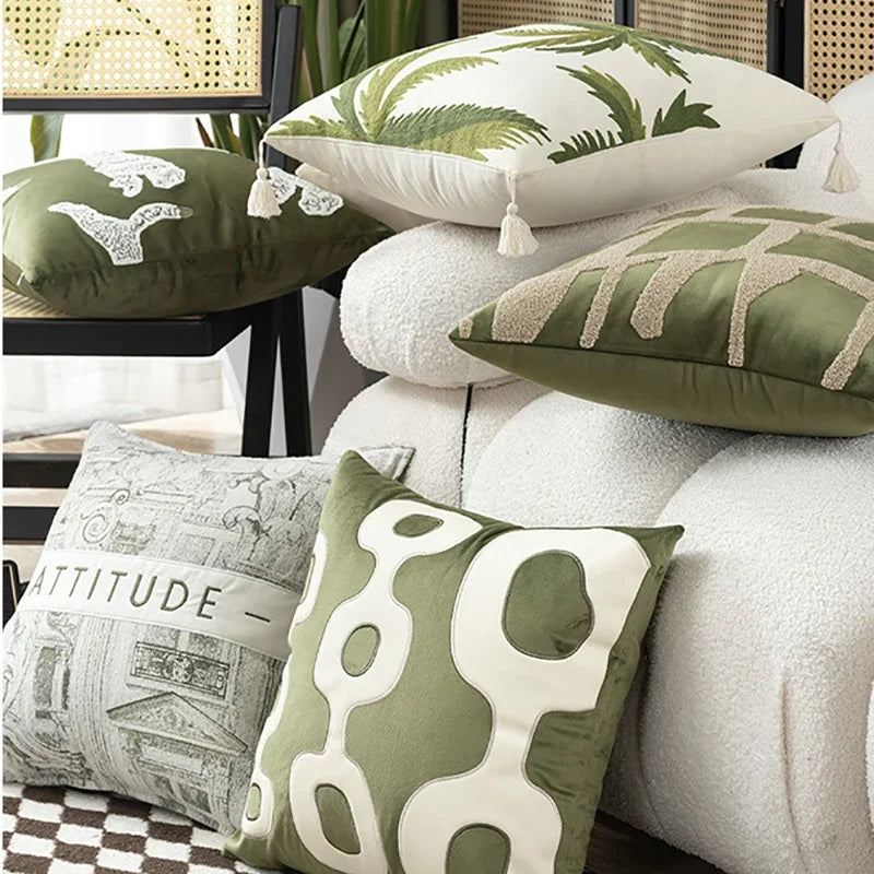 Housses de Coussins Nature – Élégance Tropicale pour Votre Intérieur