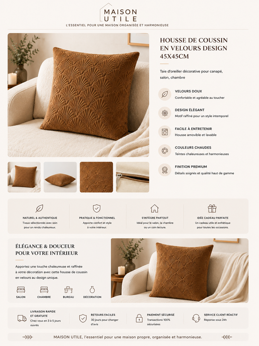 Housse de Coussin Aesthetic Premium | Décoration Cozy & Minimaliste